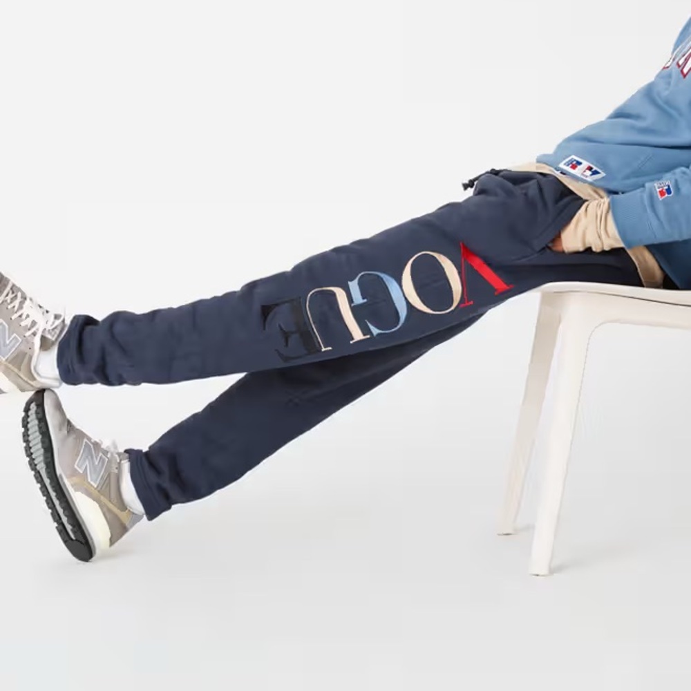 Kith Russell Athletic Vogue Williams Brooklyn Blue Sweatpants Joggers RARE